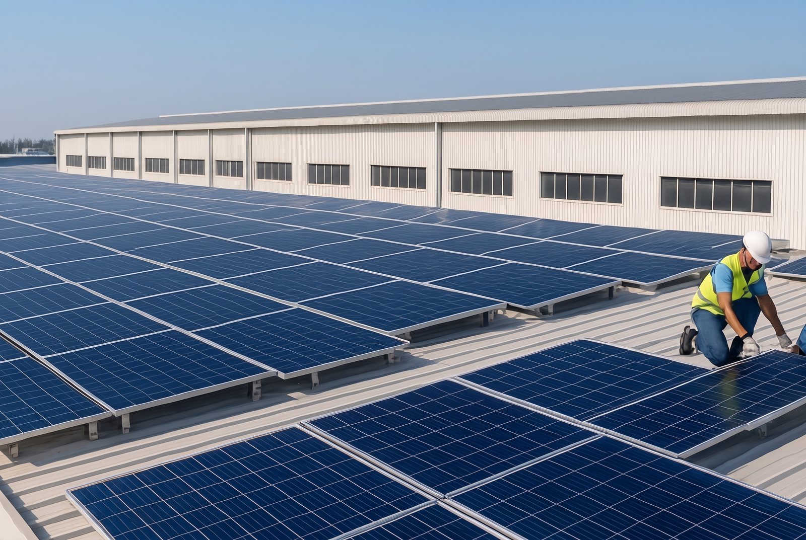 Instalación fotovoltaica de GreenTec sobre nave industrial
